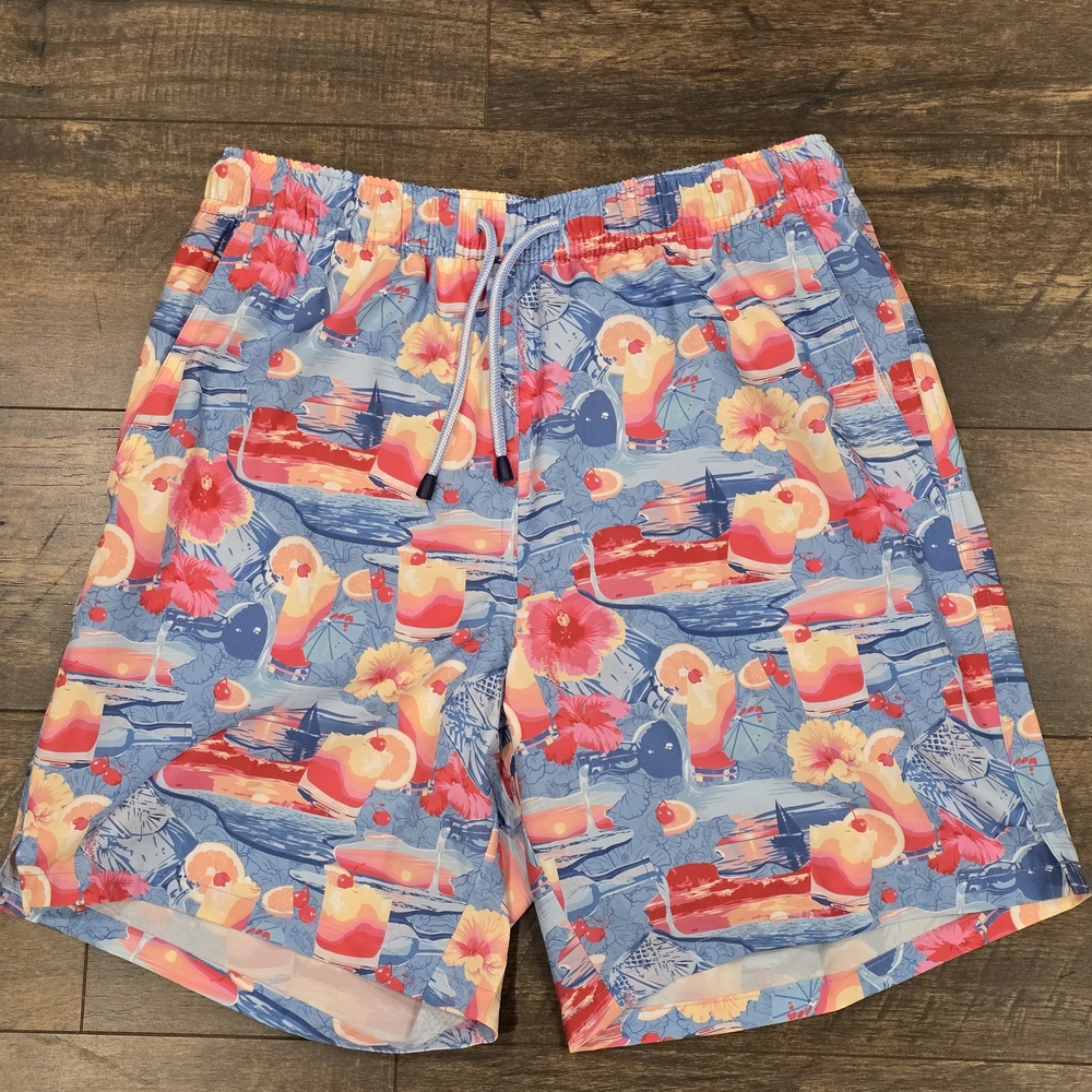 Peter Millar Colorful Floral Swim Trunks Size Small Bnwt